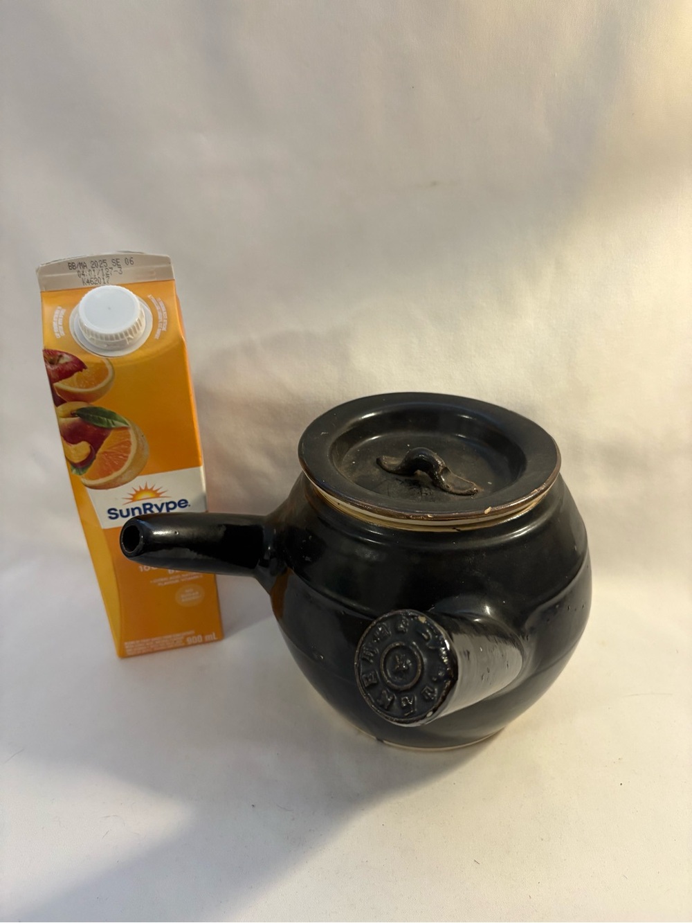 Vtg Asian Kyusu traditional, herbal teapot